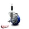 Service Caster 3.5'' Blue Poly Swivel 7/8'' Expanding Stem Caster with Brake SCC-EX20S3514-PPUB-BLUE-TLB-78 - alternate 2